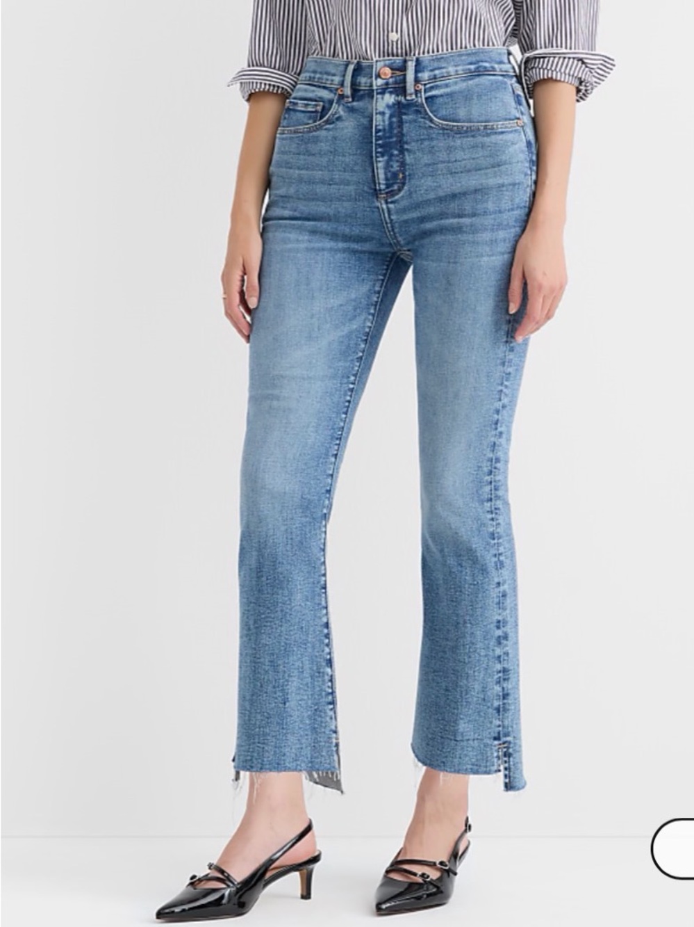 LOFT The kick Crop High-Rise Cropped Straight Jeans